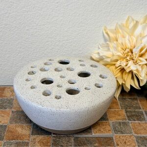 Speckled Pottery Ceramic Flower Frog